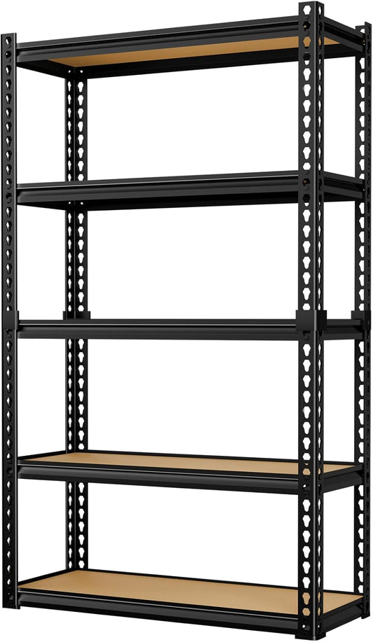 LEVELEVE 5-Tier Heavy Duty Storage Shelving Unit, 2020 lbs Capacity, Adjustable Metal Utility Shelf, 30" L x 12" W x 60" H for Garage, Kitchen, Pantry, Basement, Bathroom, Laundry