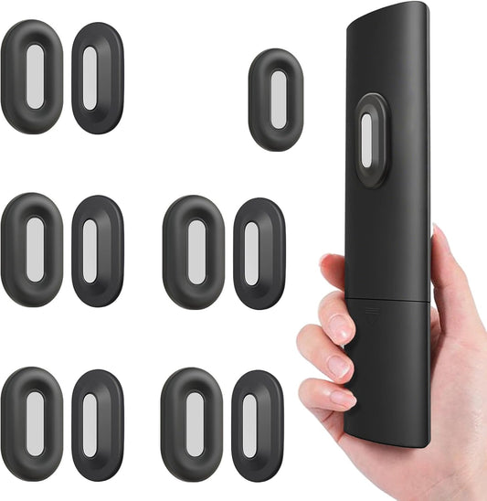 Magnetic Remote Control Holder Wall Mount, 5 Pack TV Remote Holder Wall Mount, Silicone Remote Organizer Magnetic Remote Holder for Bed, TV, Ceiling Fan and Air Conditioner (Black)