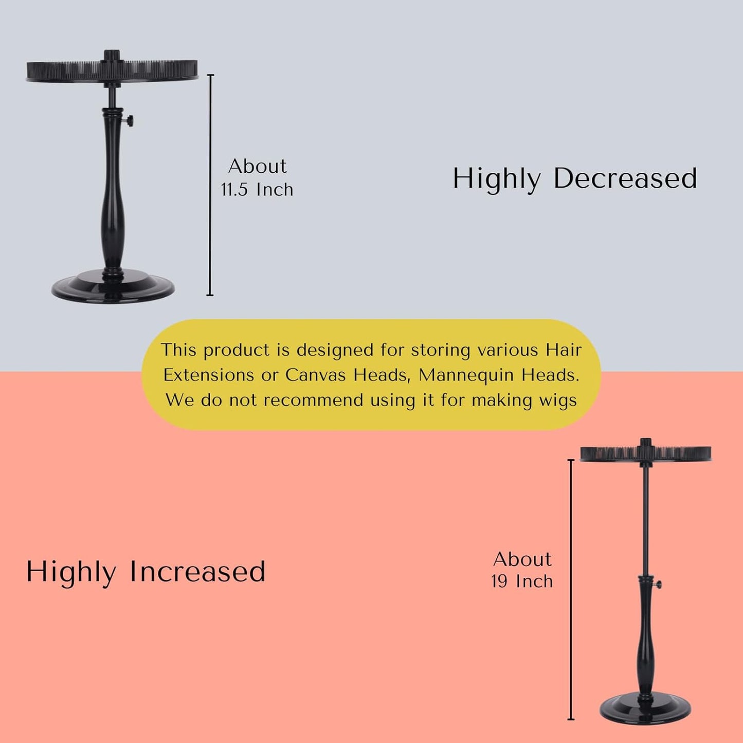 Hair Extension Holder - Storage and Ensuring Your Hair Stable. Applied to Clip Hair Extensions, Colors Hair Tinsel, Bangs, etc. Multifunctional Extension Holder is Suitable for Family and Travel(Black