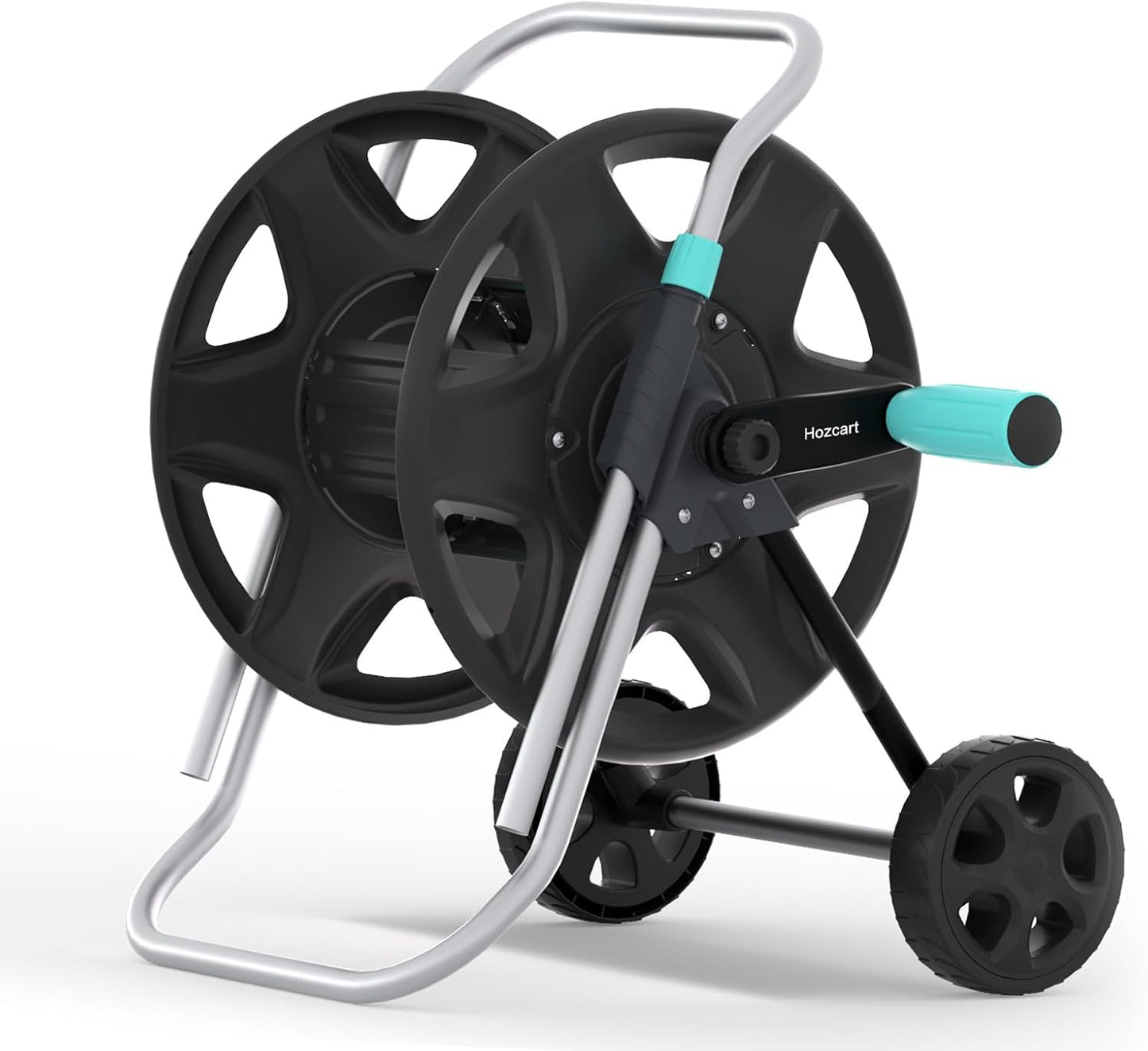 Garden Hose Reel Cart, Metal Heavy Duty Garden Hose Reel with Wheels,Portable Hose Carts Holds 50-120 feet,Hose Reel for Outdoor, Backyards, Gardens or Lawns
