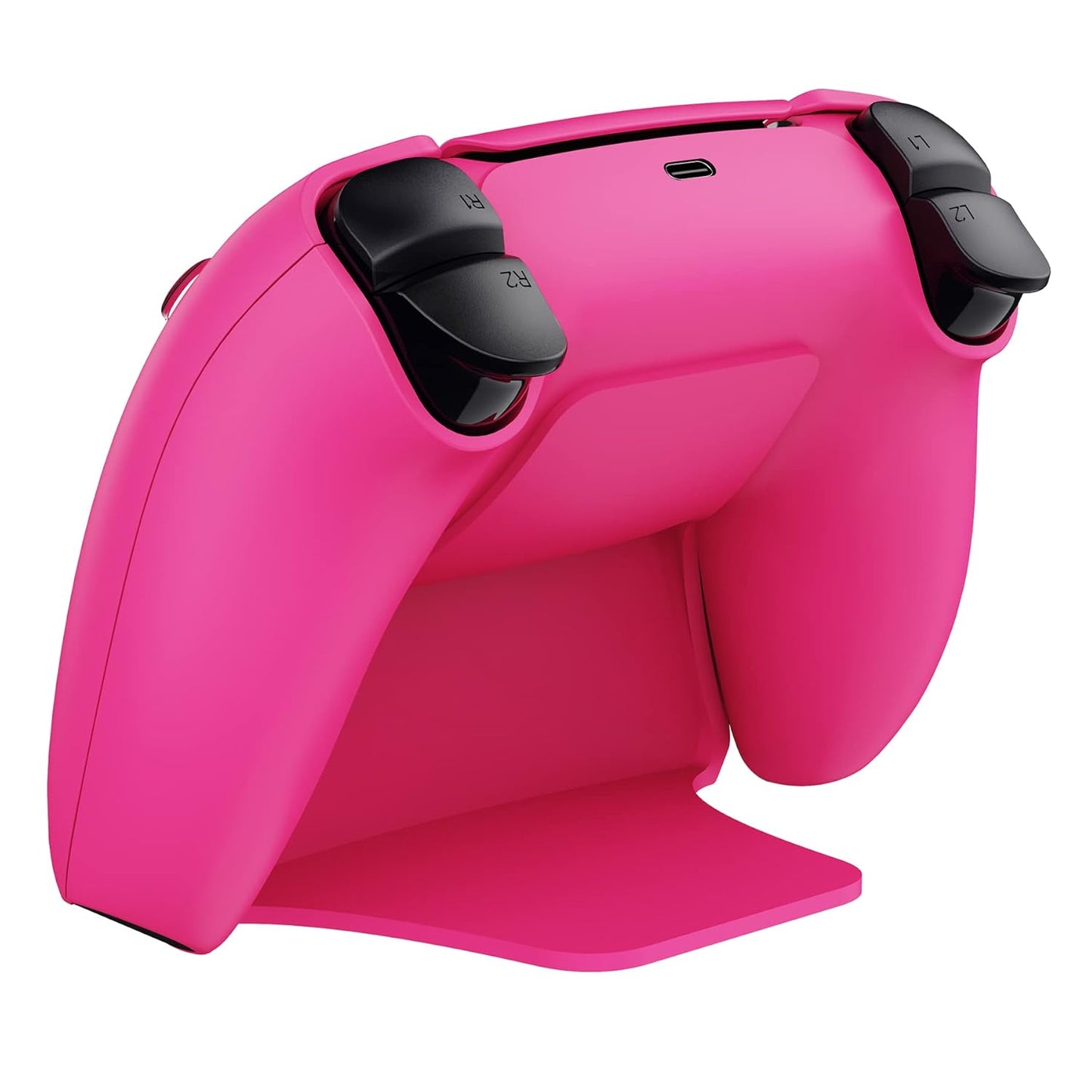 PlayVital 2 Pack Controller Display Stand for ps5, Gamepad Stand Desk Holder for ps5 Controller Accessories with Rubber Pads, Nova Pink