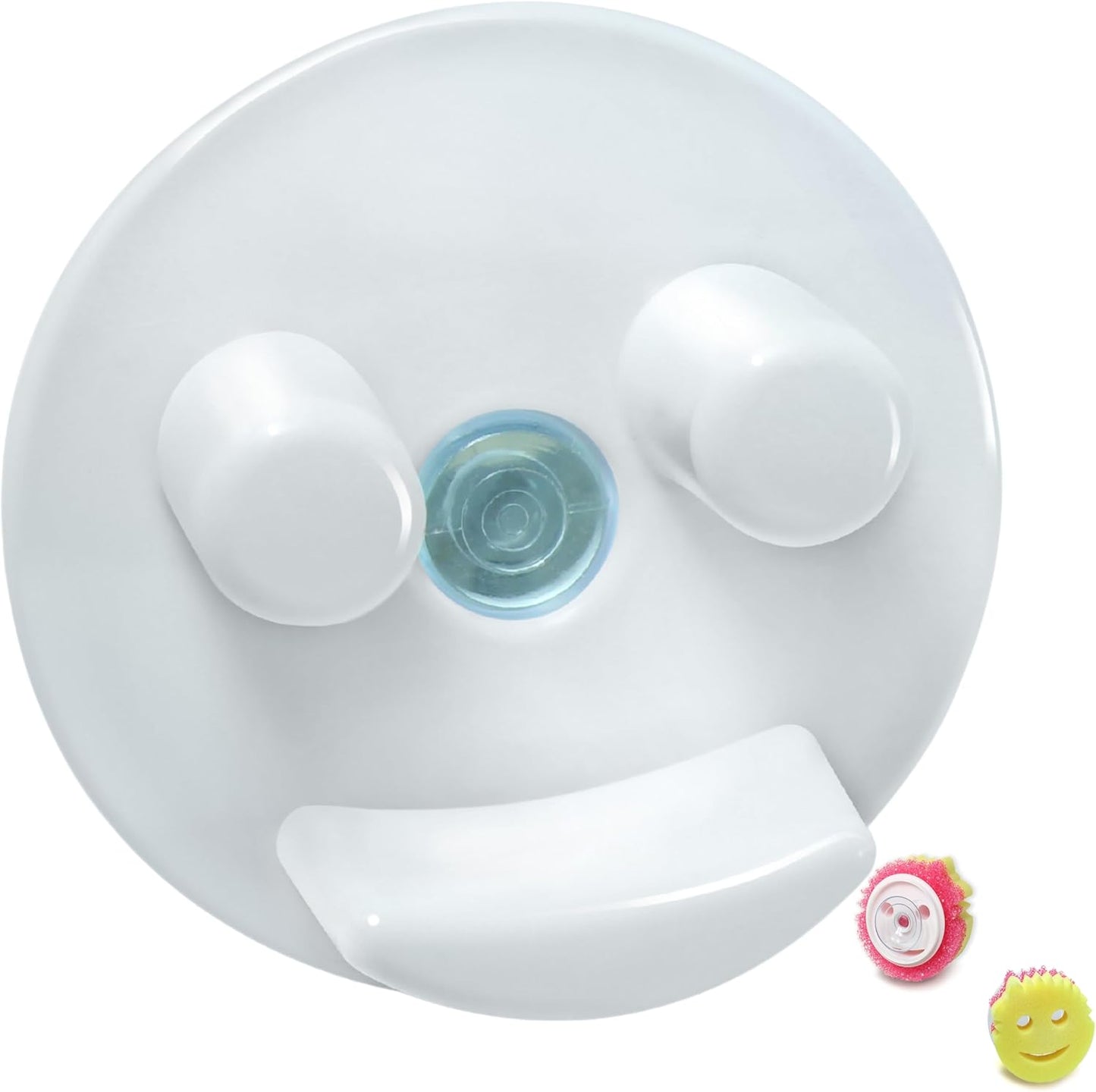 Scrub Daddy Sponge Holder - Stop Soggy Sponges with Suction Cup Caddy - Compatible Scrub Mommy Holder & Kitchen Sink Organizer by BeraTek - White, 1-Pack