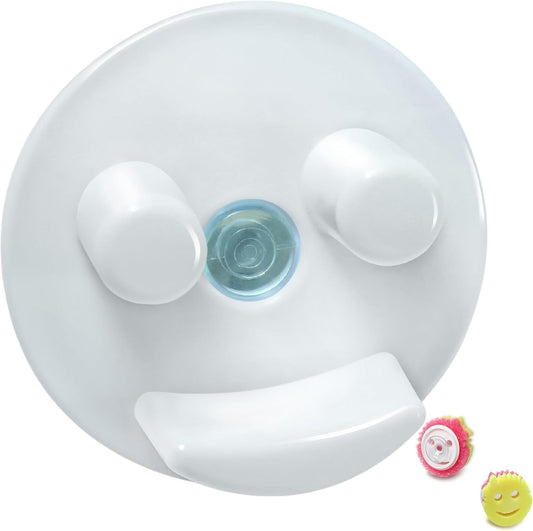 Scrub Daddy Sponge Holder - Stop Soggy Sponges with Suction Cup Caddy - Compatible Scrub Mommy Holder & Kitchen Sink Organizer by BeraTek - White, 1-Pack