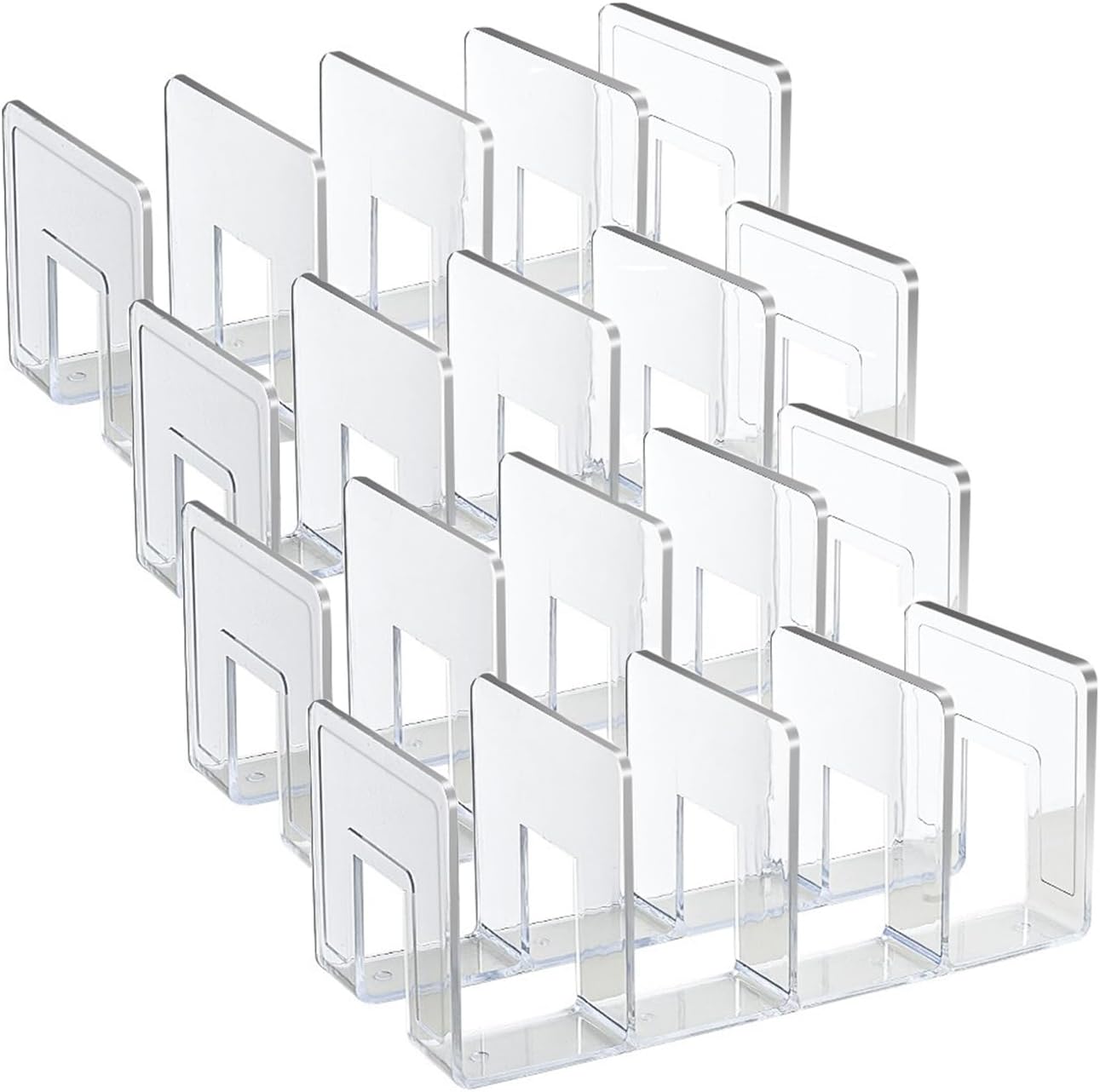 Clear Acrylic File Organizer, Purse Organizer, File Sorter Desktop File Folder Organizer for Book, Envelopes, Mail, Document, Notebook, Office Supplies, Handbag (4Pcs)