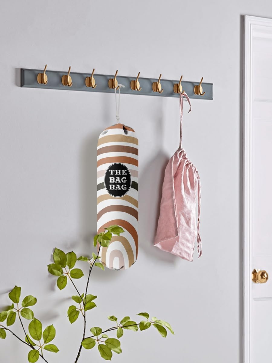 The Bag Bag Grocery Bag Holder, Boho Pattern Grocery Bags Holder Organizer For Shopping Bags, Wall Mount Plastic Bags Storage Container Dispensers, Kitchen Gifts For Women Family Grandma Mom(H-26)