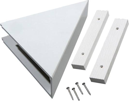 Palisade Vinyl Waterproof Corner Shower Shelf in Dusty Pearl