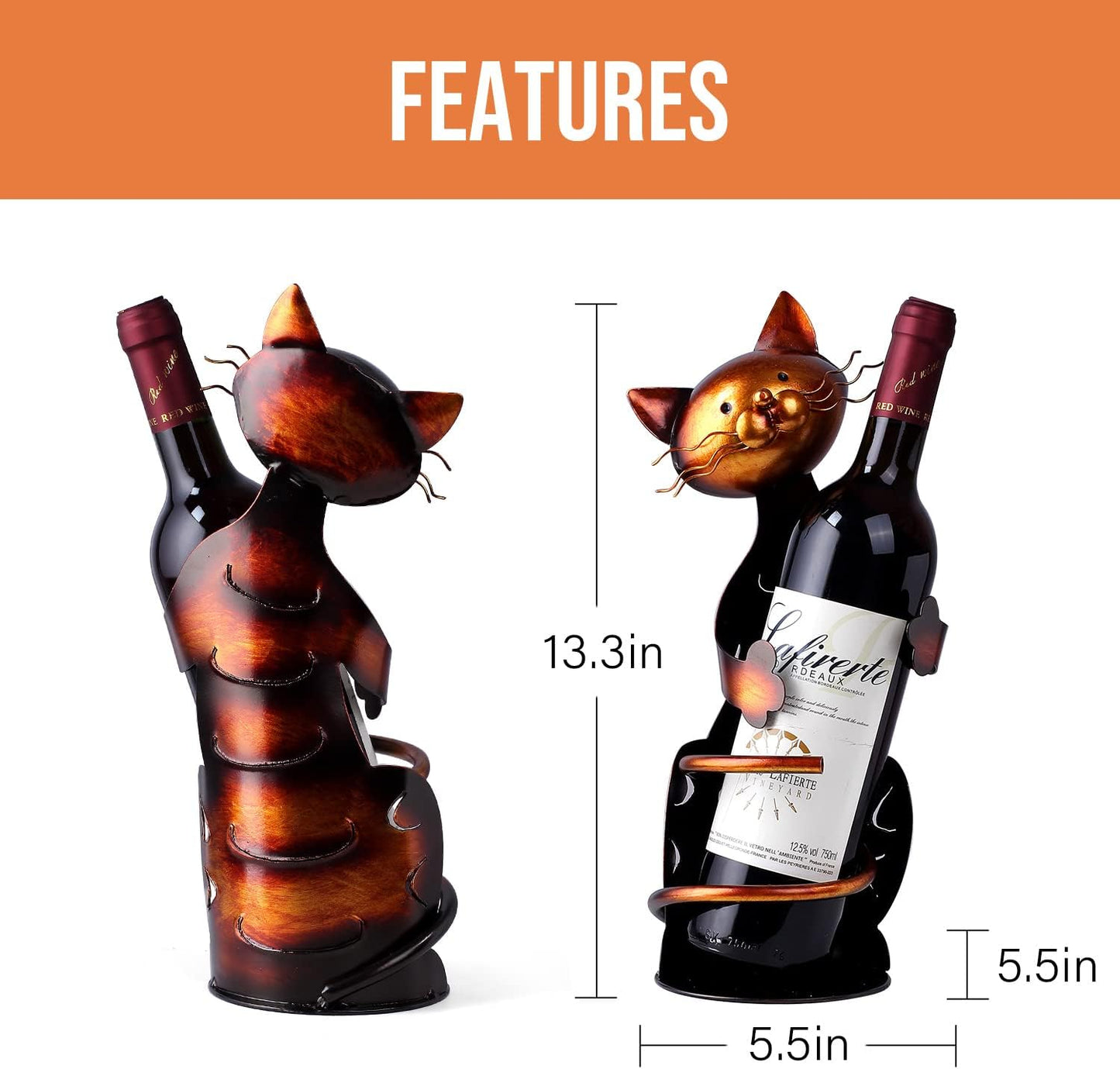 Cat Decor Wine Holder Wine Rack Wine Bottle Holder Wine Cat,Gift for Halloween and Christmas,Cat Gifts for Cat Lovers………