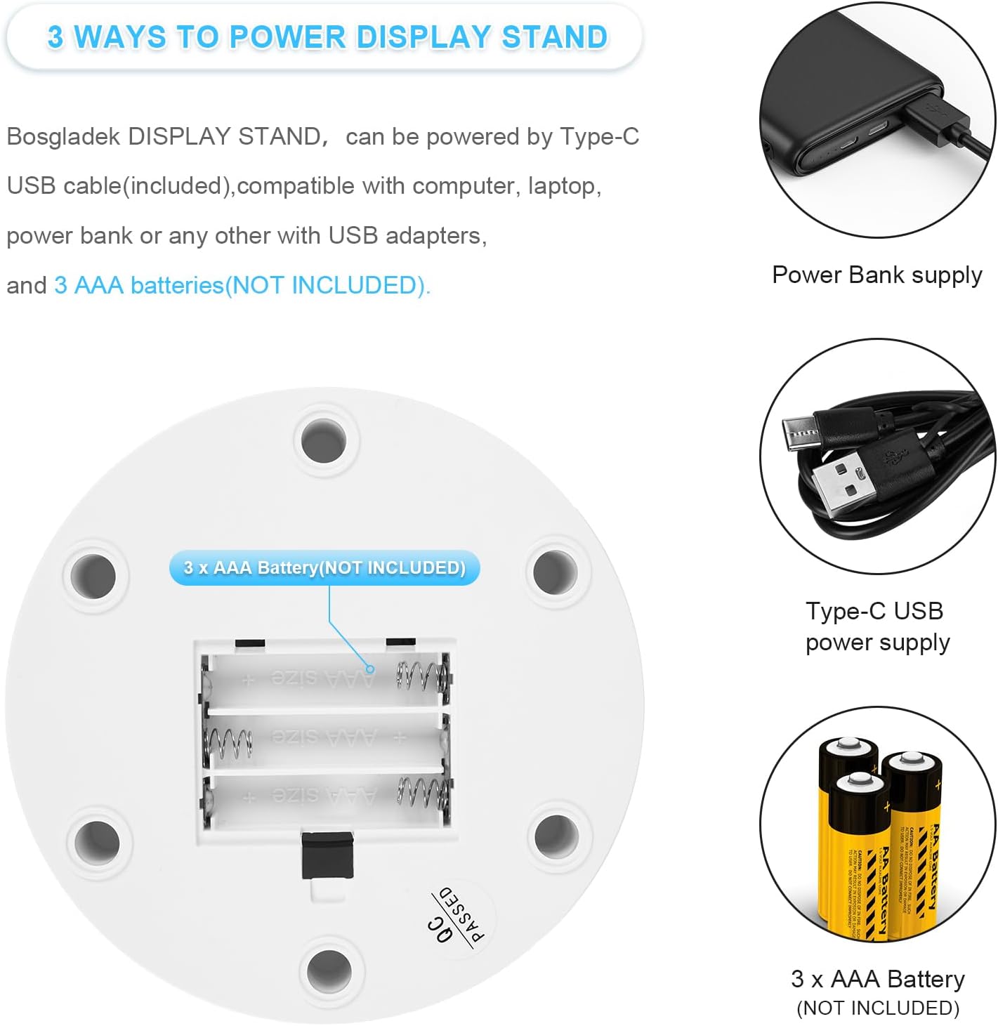 Motorized Rotating Display Stand, 5in/11lbs Load, 360° Rotating Platform for Jewelry Watch 3D Models Cake, Electric Spinning Display Stand for Live Show, Products Video shoot