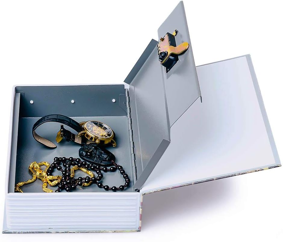 Diversion Book Safe Storage Box (9.5"×6"×2.2"), Dictionary Secret Safe Can with Security Combination Lock, Diversion Book Hidden Safe (Route 66 Road, Code)