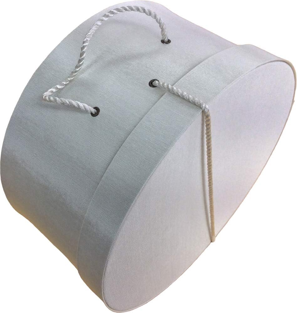 Sarah's Hat Boxes Classic Ivory Hat Box – 11" x 5.5" (Dia. x Ht.) Handmade in USA – Odorless Non-Toxic Adhesive, Cording Handle – Premium Storage for Hats & Accessories