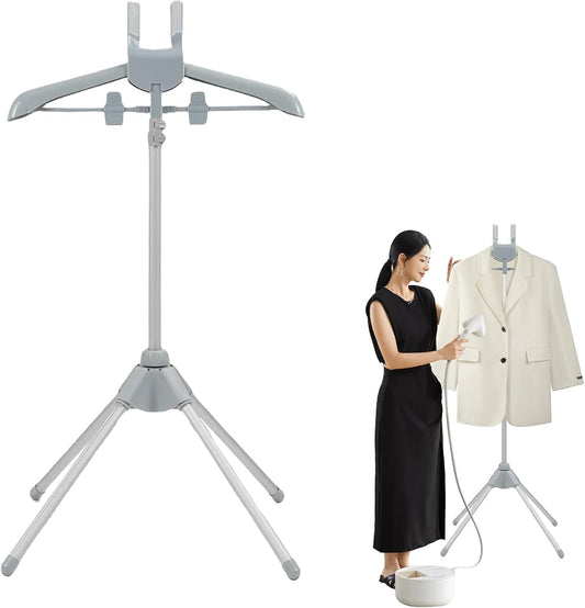 Adjustable Steamer Stand for Clothes, Portable Steamer Rack for Clothes, Steam Iron Stand (GRAY)