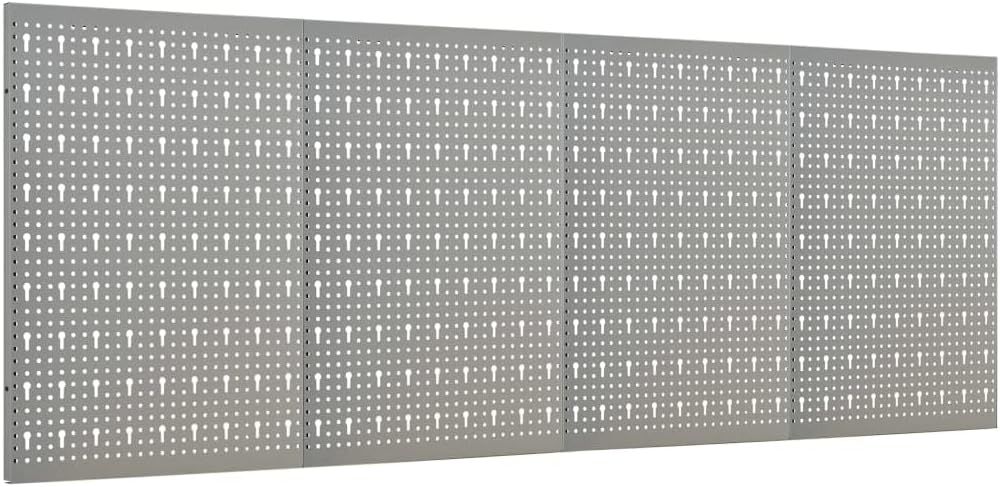 Wall-Mounted Peg Boards 4 pcs 15.7"x22.8" Steel 145350