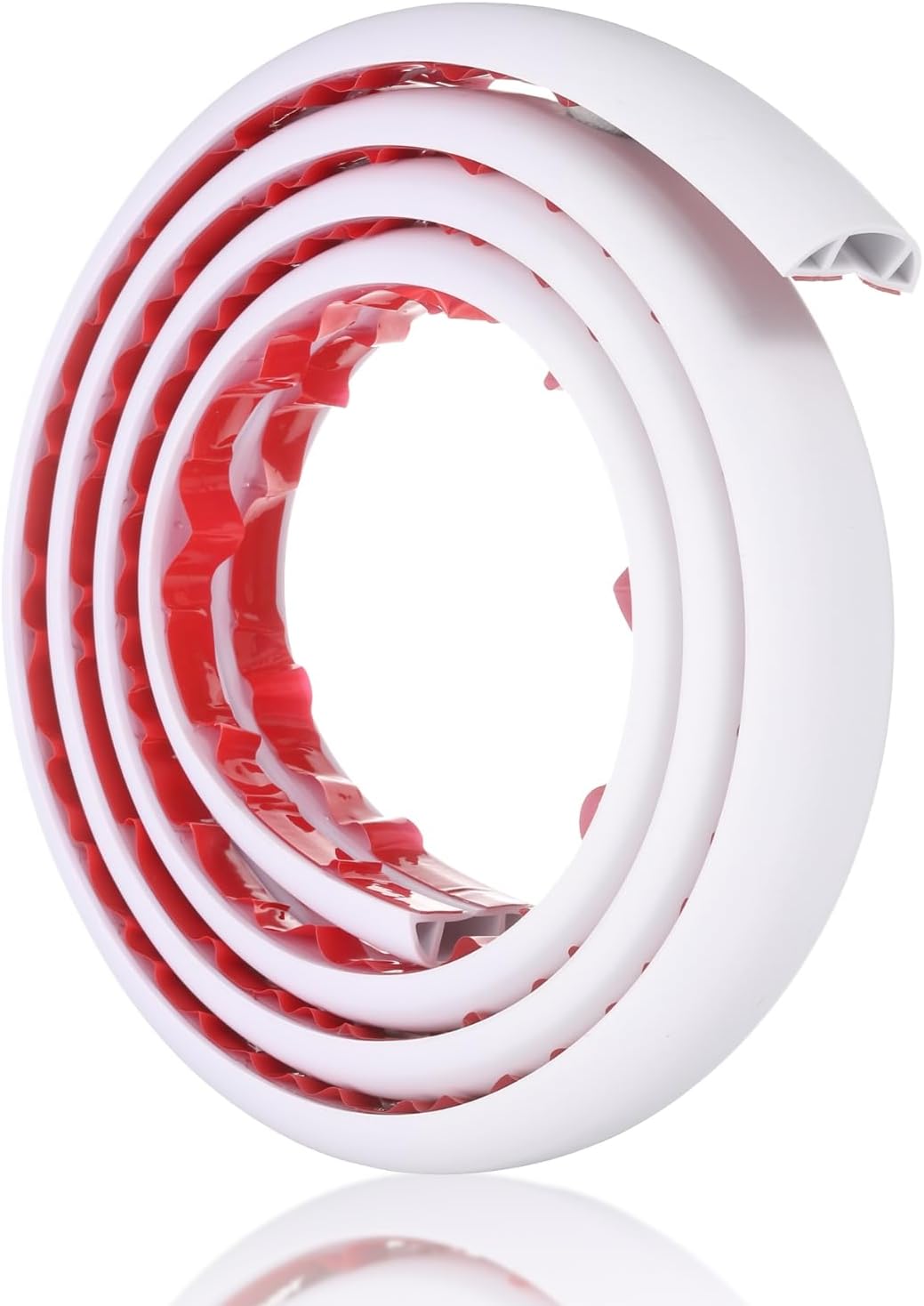 HARFINGTON 6ft Cord Cover Floor W0.6 x H0.33 Inner Channel PVC Hide Extension Cable Floor Wire Hider Wire Covers Protector for Prevent Cable Trips Cables Management, White