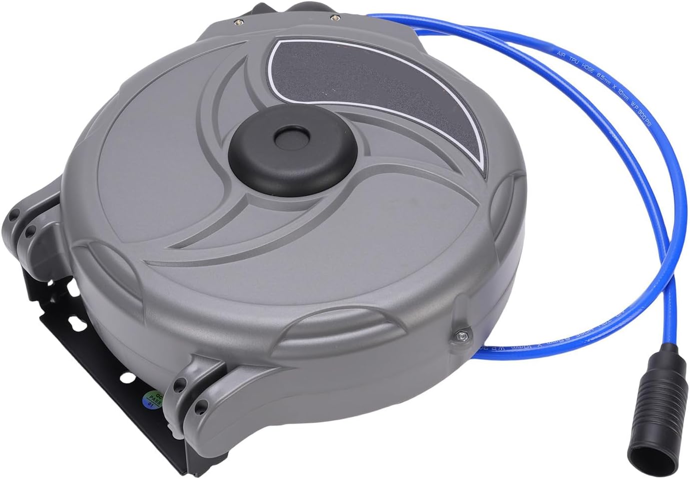 YWBL-WH Retractable Air Hose Reel Automatic Retractable Hose Reel 10m 33.1LB with Portable Handle for Workshop Garage Home Studio