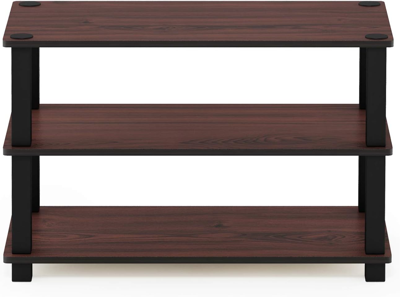 Furinno Turn-S-Tube 3-Tier Shoe Rack, Dark Cherry/Black (Pack of 3)
