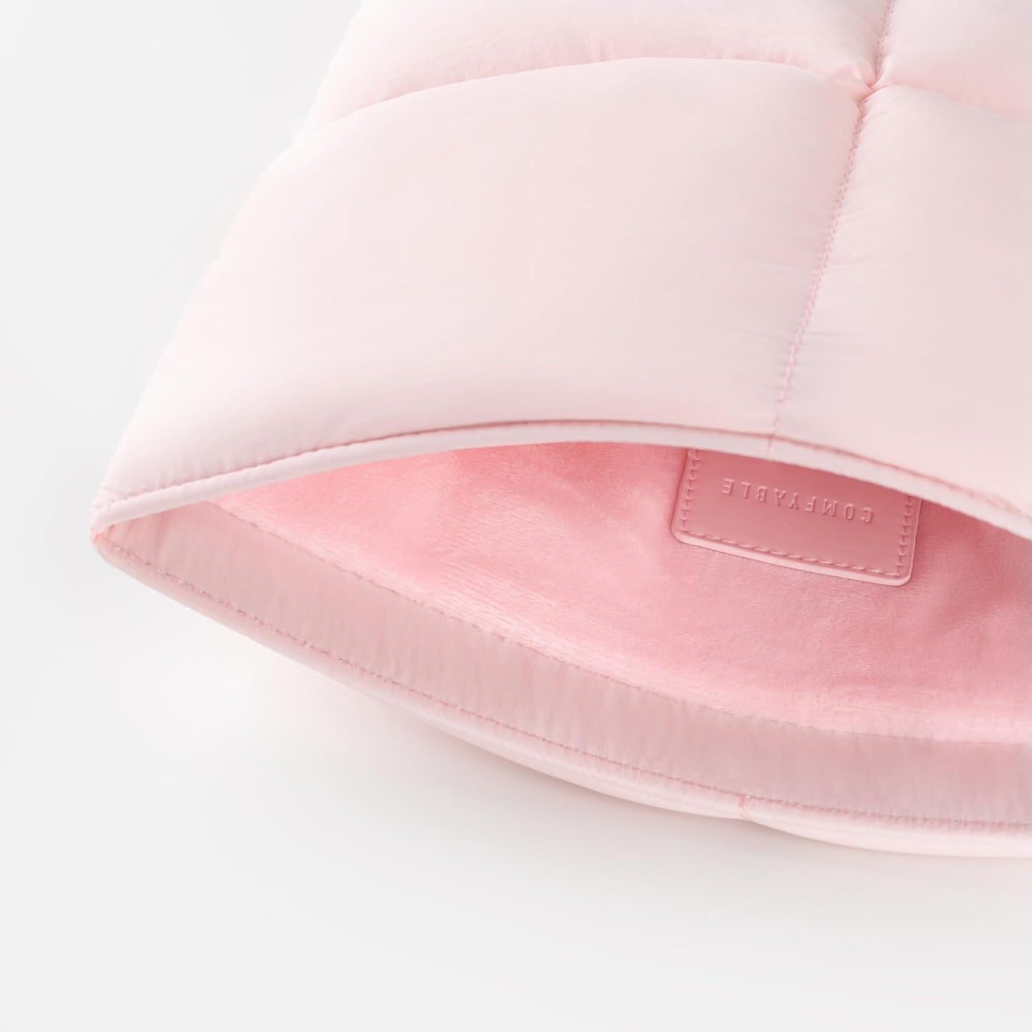 Comfyable Puffy Laptop Sleeve 15 Inch 16 Inch, Quilted Puffer Laptop Carrying Case, Pillow Pouch Compatible for MacBook Air 15 in M4 2025 & MacBook Pro 16 in M4 2024, Light Pink