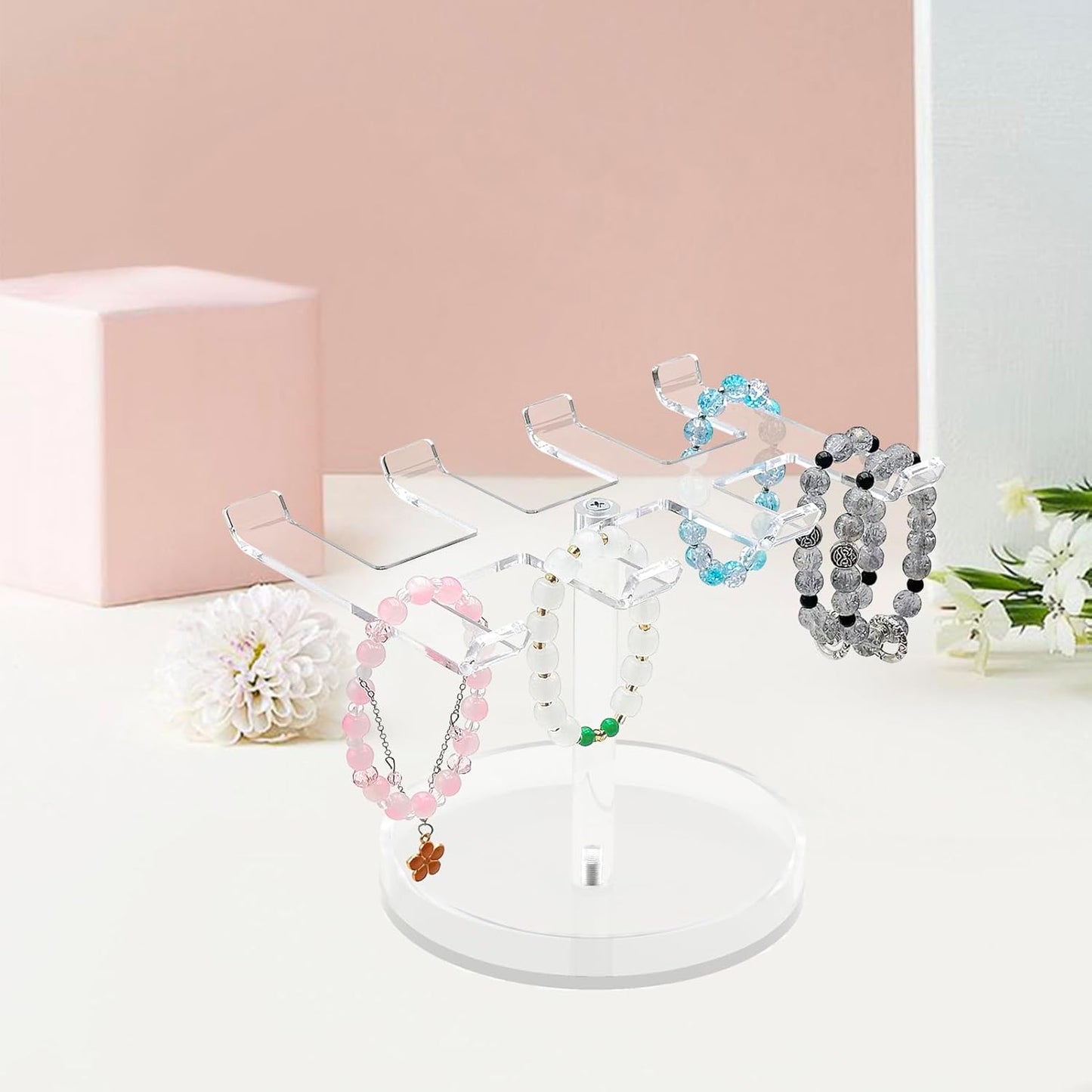 Bigfety Bracelet Holder Organizer, Acrylic Bracelet Display Stand for Women