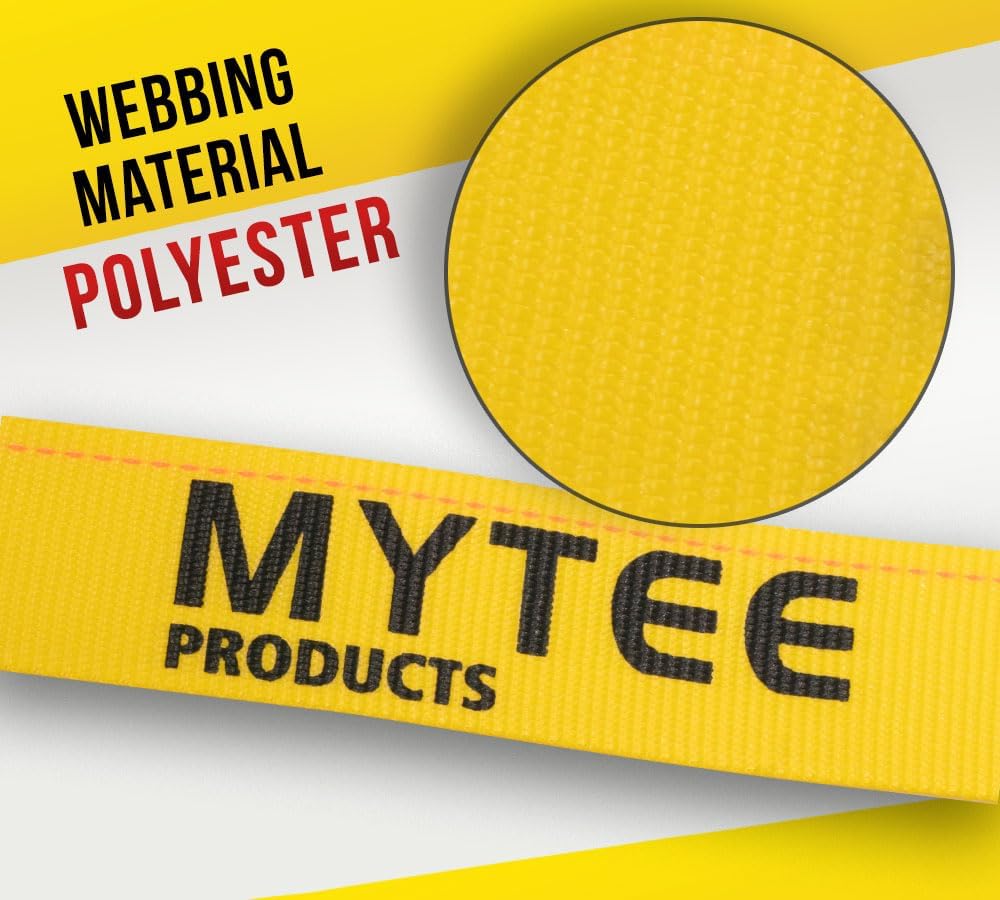 Mytee Products 2"x122.5" Pallet Rack Safety Straps for 10 ft Pallet Bays - 2400 lbs Breaking Strength Rack Safety Straps for Holding Pallets in Place - Warehouse Storage Shelving Accessories