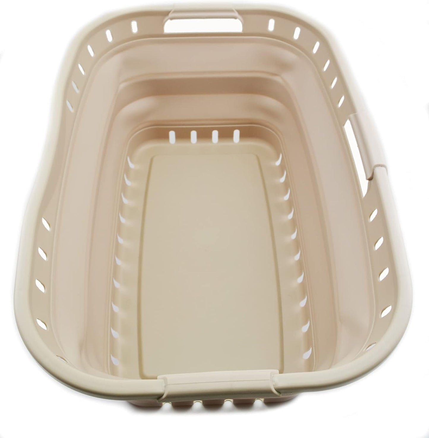 SAMMART 44L Collapsible Plastic Laundry Basket - Foldable Pop Up Storage Container/Organizer - Portable Washing Tub - Space Saving Hamper/Basket (1, Apricot), Size : 25.4 x 17.3 x 10.2 inches