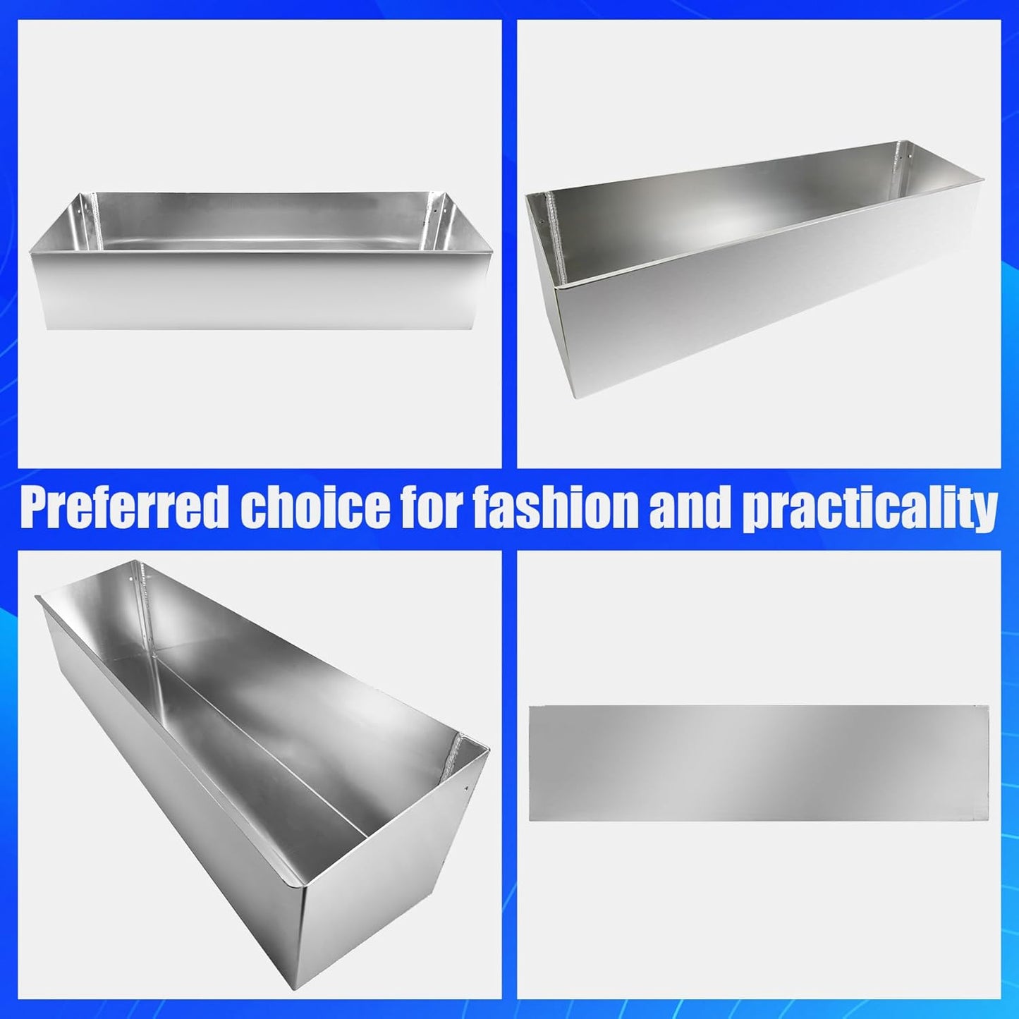 Aluminum Fuel Tank Rack Multi Use Storage Cabinet Holder Practical Kettle Racks Length 46" Accommodate 4 5-Gallon Jugs Suitable for Garage Enclosed Racing Trailer Work Area Silver