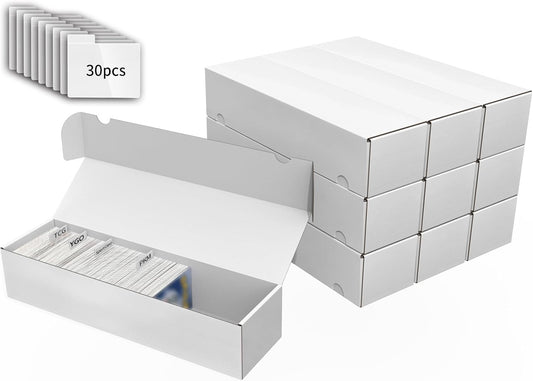 Collectible Trading Cards Storage Box, Card Storage Box with Trading Card Dividers, Collectible Trading Cards (10-Pack)