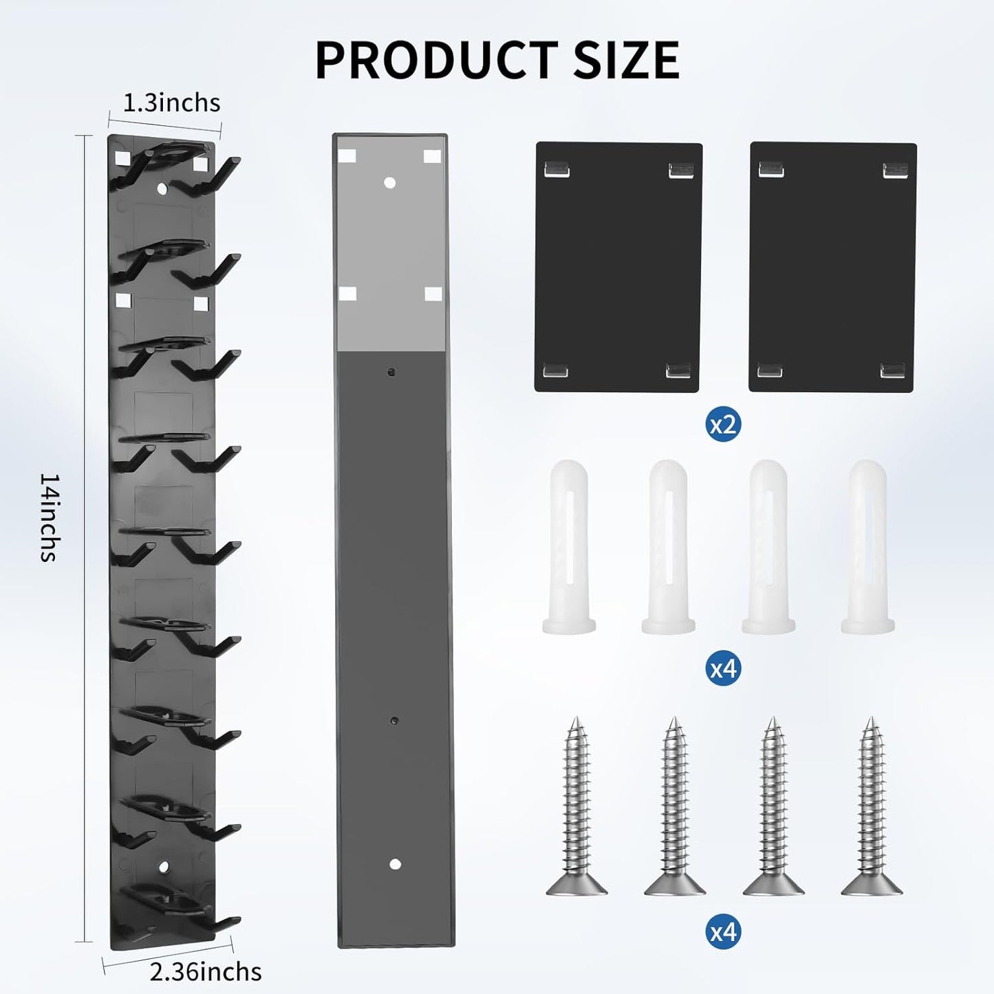 Hat Organizer for Baseball Caps,Hat Rack for Wall to Organize Collections& Reduce Clutter,Strong Adhesive Mount Holds 18 Hats,No Drilling,Closet Door and Bedroom,Gift for Hat Lovers(2PCSBlack)