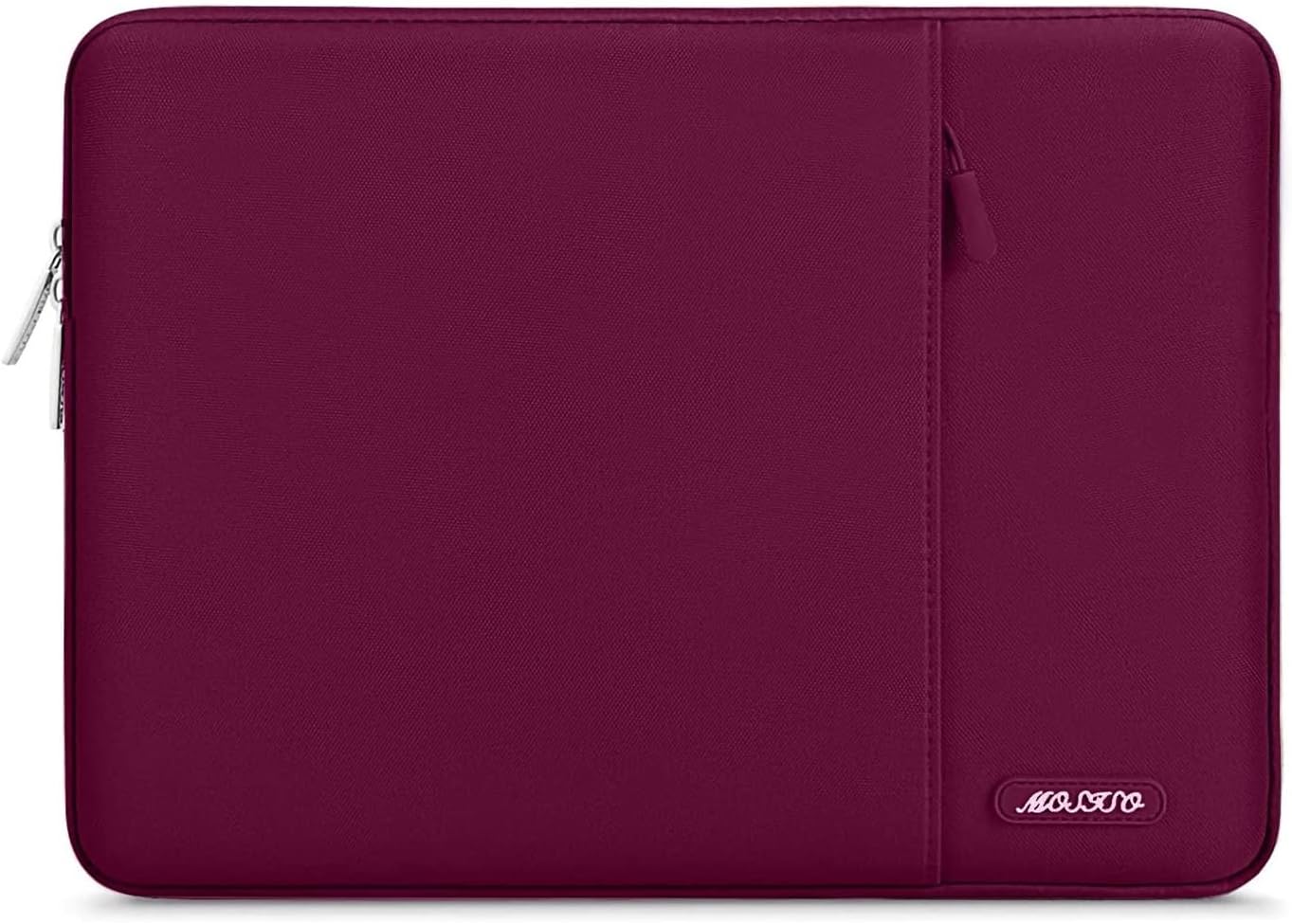 MOSISO Laptop Case 13 inch, 13 inch Laptop Sleeve Compatible with MacBook Air M4 M3 M2 M1 2025-2018 / Pro M2 M1 2025-2016, Polyester Vertical Computer Sleeve Bag with Pocket, Wine Red