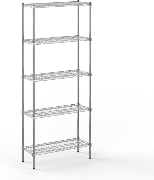 14" Deep x 36" Wide x 86" Height Wire Shelving Kit | 5-Tier | NSF Commercial Storage Rack Unit