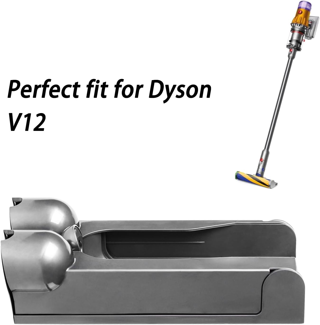 Wall Mount Docking Station Compatible with Dyson V12 lightest intelligent Cordless Stick Vacuum Cleaner - Compatible Accessories Bracket by Tech | Not Suitable for V12 Detect Slim+