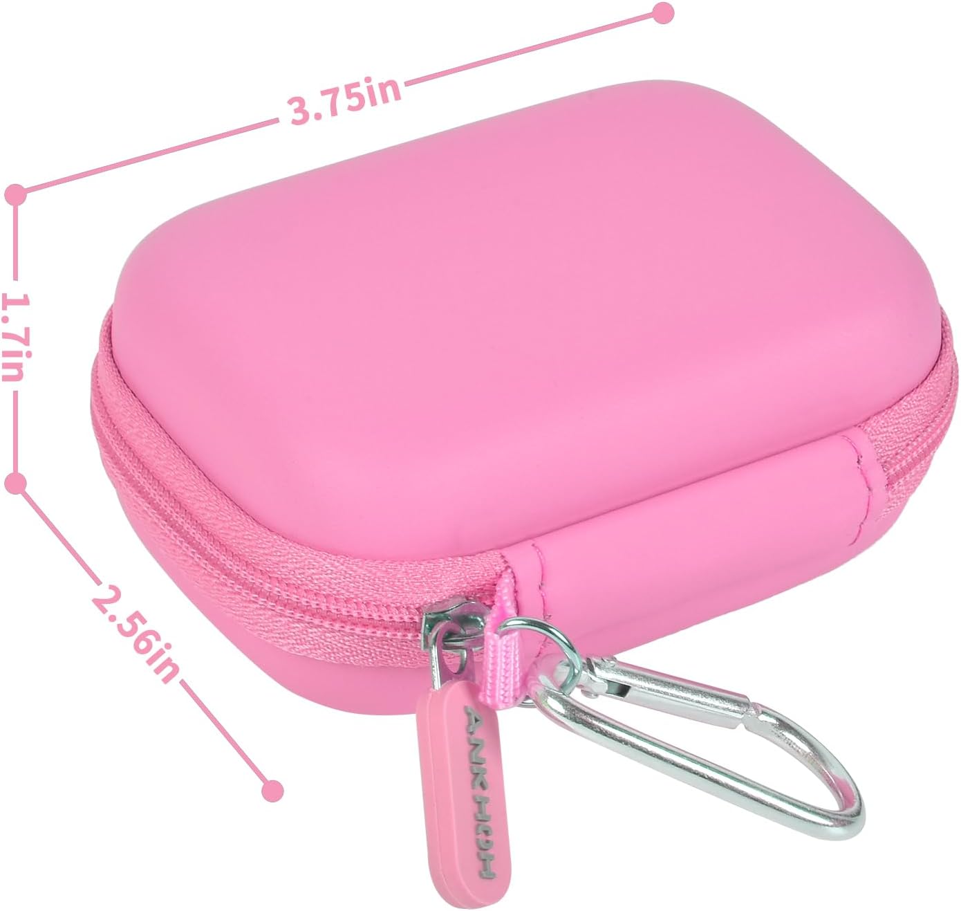 Carrying Case Compatible with Crucial X10/ X9 Pro 4TB/ 2TB/ 1TB Portable SSD, External Solid State Drive Hard Storage Holder Bag Fits for USB-C Cable (Box Only) (Pink)