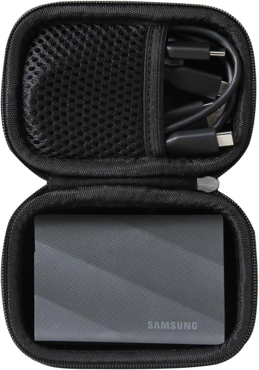 Hermitshell Hard Travel Case for Samsung T9 Portable SSD 2TB / 4TB / 1TB (Black, Case for 1 Hard Drives)
