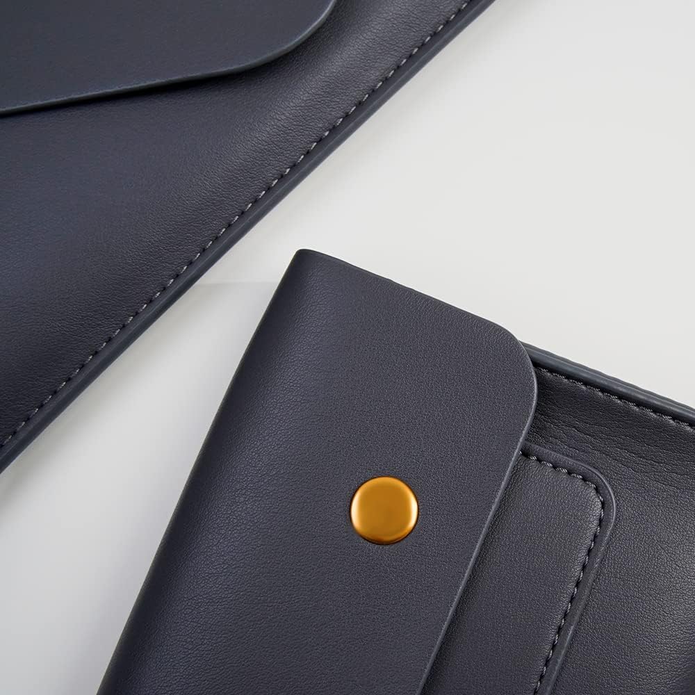 Laptop Sleeve Compatible with New 15.3 inch MacBook Air 2023 2024, Surface Laptop 15, Surface Book 13.5, Surface Laptop Studio with Small Pouch, Mouse Pad and Cord Holder Color Dark Grey