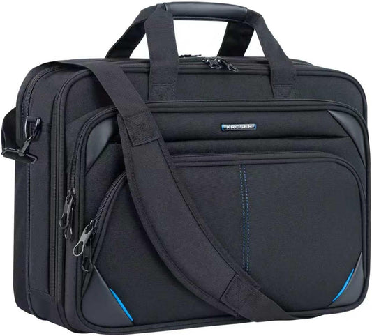 KROSER Laptop Bag 17.3 Inch Premium Laptop Briefcase, Expandable Laptop Shoulder Messenger Bag Durable Computer Case