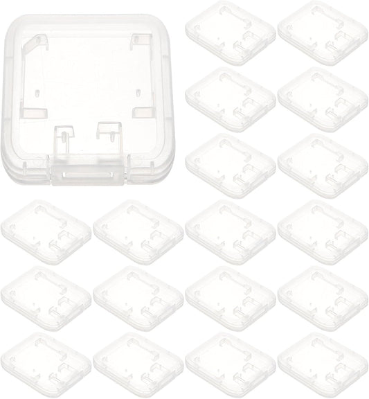 BESPORTBLE 24pcs 24pcs Transparent Memory Card Storage Case with Cover Compatible Card Organizer Box Lightweight Portable Holder for Secure Storage and Protection