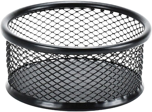 1Pc Black Metal Paper Clip Holder Mesh Paperclip Bowl Binder Clip Dispenser Desk Bobby Pin Container Organizer for Home Office Classroom School,Paper Clip Holders,Desk Supplies Holders and Dispensers