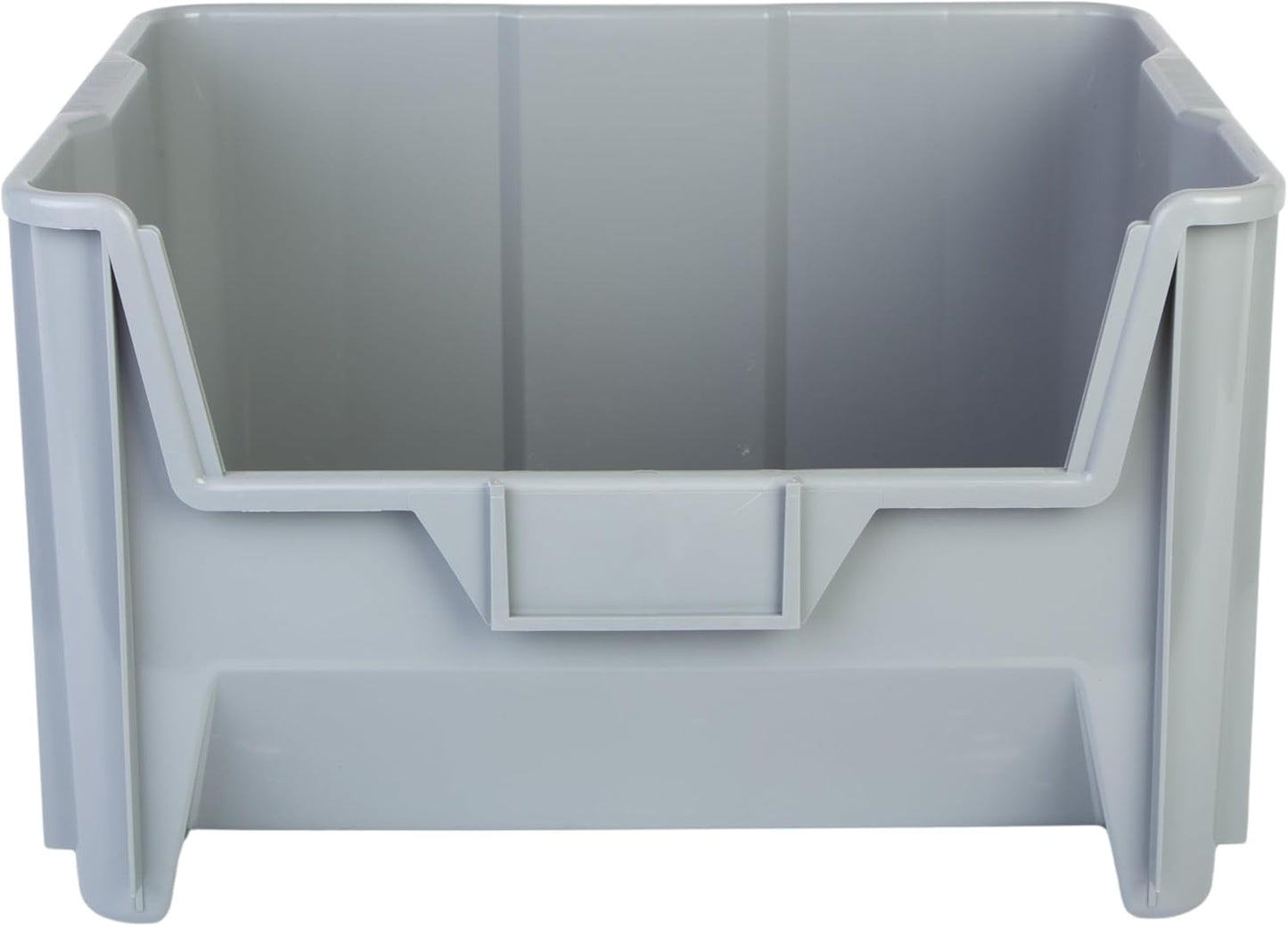 Hudson Exchange 20" x 15" x 12.5" (3 Pack) Plastic Giant Stackable Hopper Bin Container, Gray