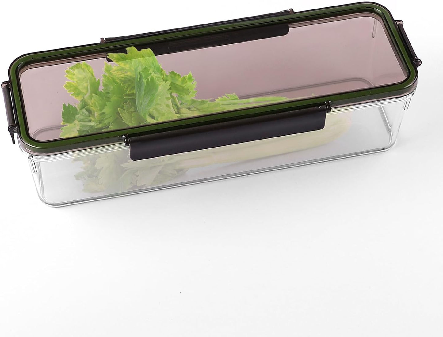 Celery Keeper for Refrigerator, Celery Storage Container with Lid, BPA-Free Long Plastic Fridge Storage Container for Fresh Celeries, Easy to Clean and Leak Proof, Food Storage Bins for Kitchen
