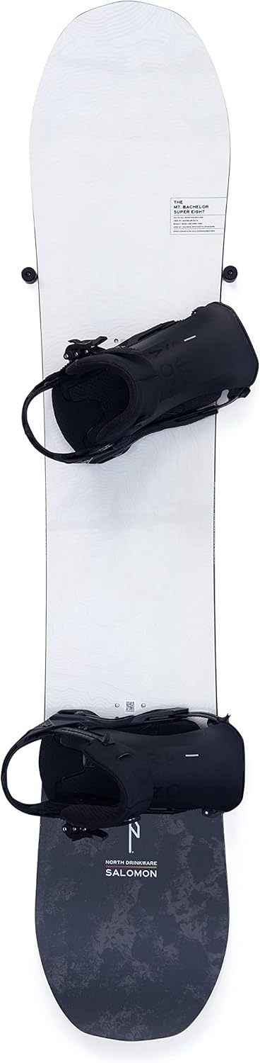 [NEW] (4 PCS) Snowboard Wall Mount Storage – Damage-Free Snowboards Hanger, Modern Floating Vertical Rack, Clip Hook Holder to Securely Store, Hang and Display Snow Boards, Gear Organizer