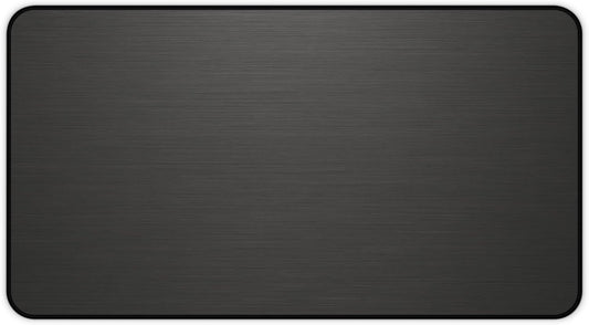 Brushed Metal Texture Desk Mat - Extended Mouse Pad & Desk Pad, Neoprene Surface, Non-Slip Rubber Base, Stitched Edges, Desk Protector for Keyboard & Mouse (Black, 12x22)