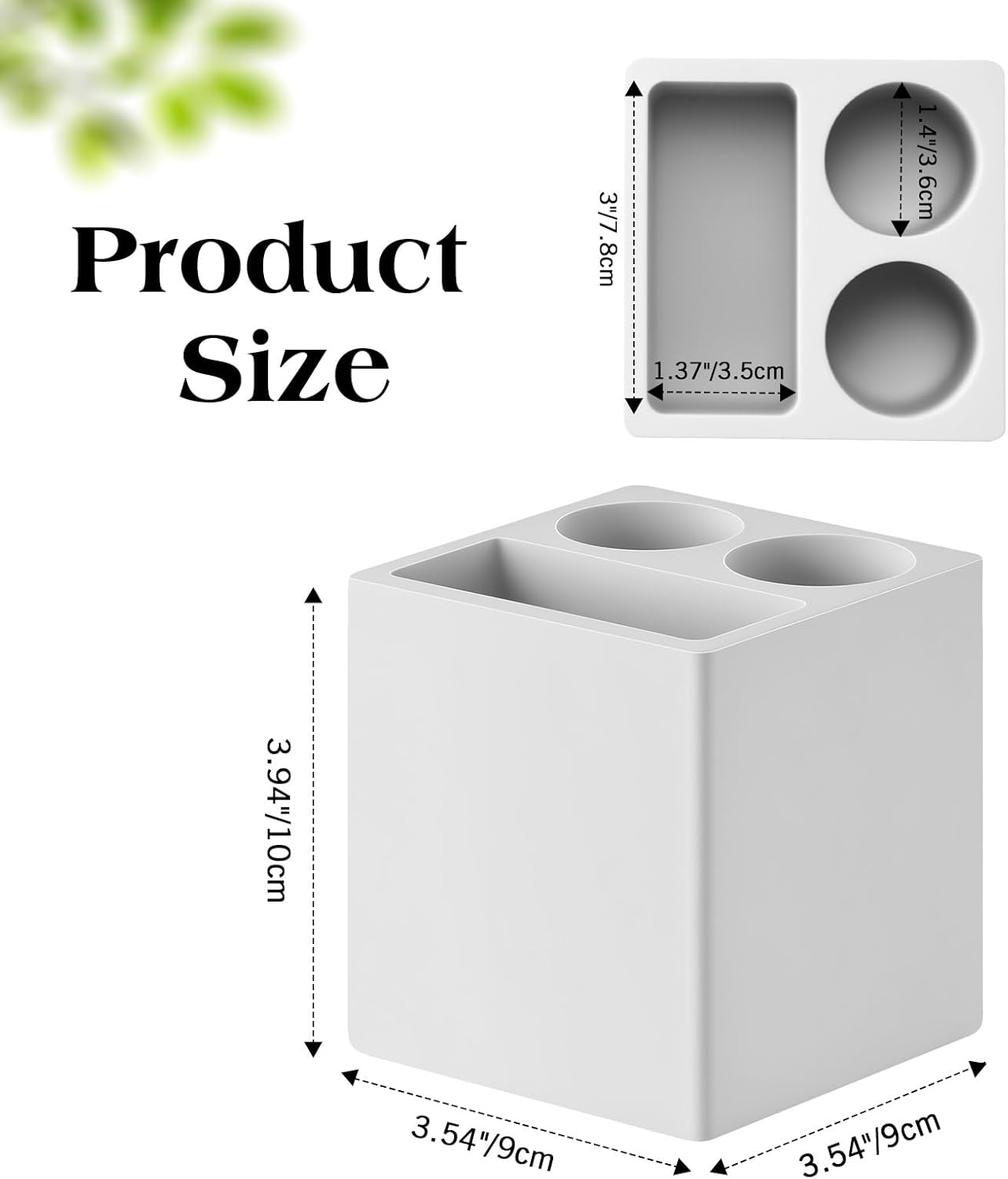 Luxspire Toothbrush Holder, 3 Slots Fast Drying Tooth Brush Holder for Bathroom, Diatomite Electric Tooth Brush and Toothpaste Organizer for Bathroom Kitchen Vanity Countertop, Light Gray