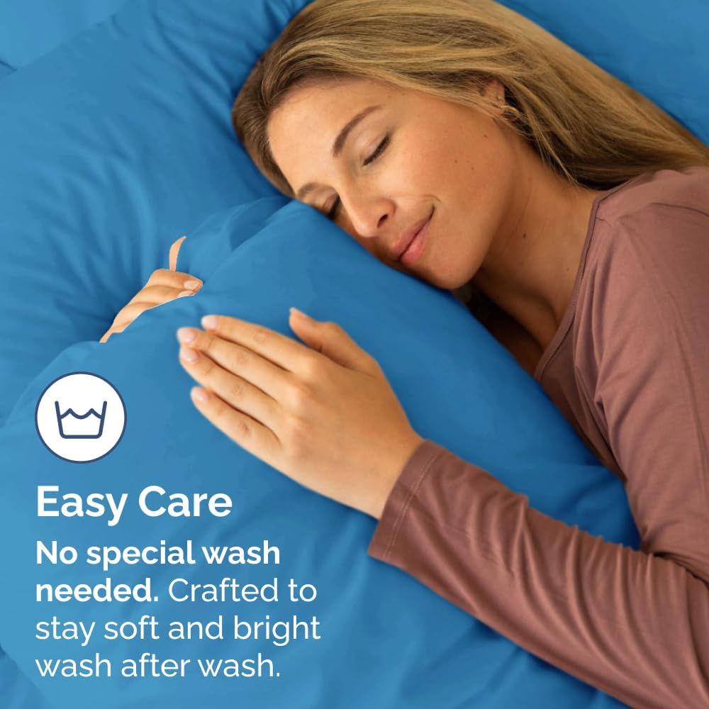 King Pillow Cases - 4 Pack - Super Soft Pillowcase Covers - Envelope Enclosure - Hotel Quality Pillow Protectors - Wrinkle Free, Shrink & Stain Resistant - Machine Washable - 20" x 40" (Denim Blue)