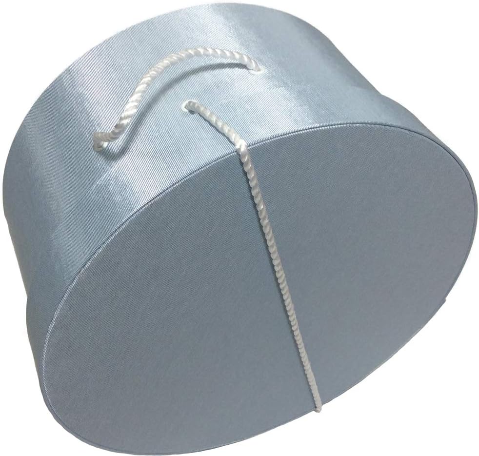 Sarah's Hat Boxes Classic Light Blue Hat Box – 18.5" x 9.5" (Dia. x Ht.) Handmade in USA – Odorless Non-Toxic Adhesive, Cording Handle – Premium Storage for Hats & Accessories
