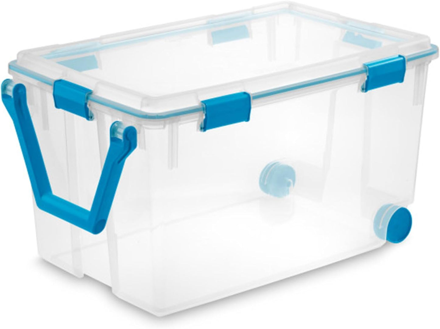 Sterilite 6-Pack Gasket Box, Weather-Resistant Storage Bins with Latching Lids, 120 Quart - Heavy-Duty Organizing Containers for Closet, Bathroom, and Office