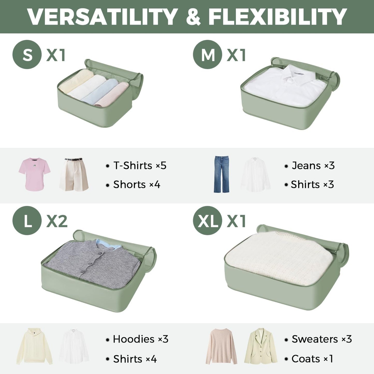 BAGAIL 9 Set Packing Cubes Luggage Packing Organizers for Travel Accessories