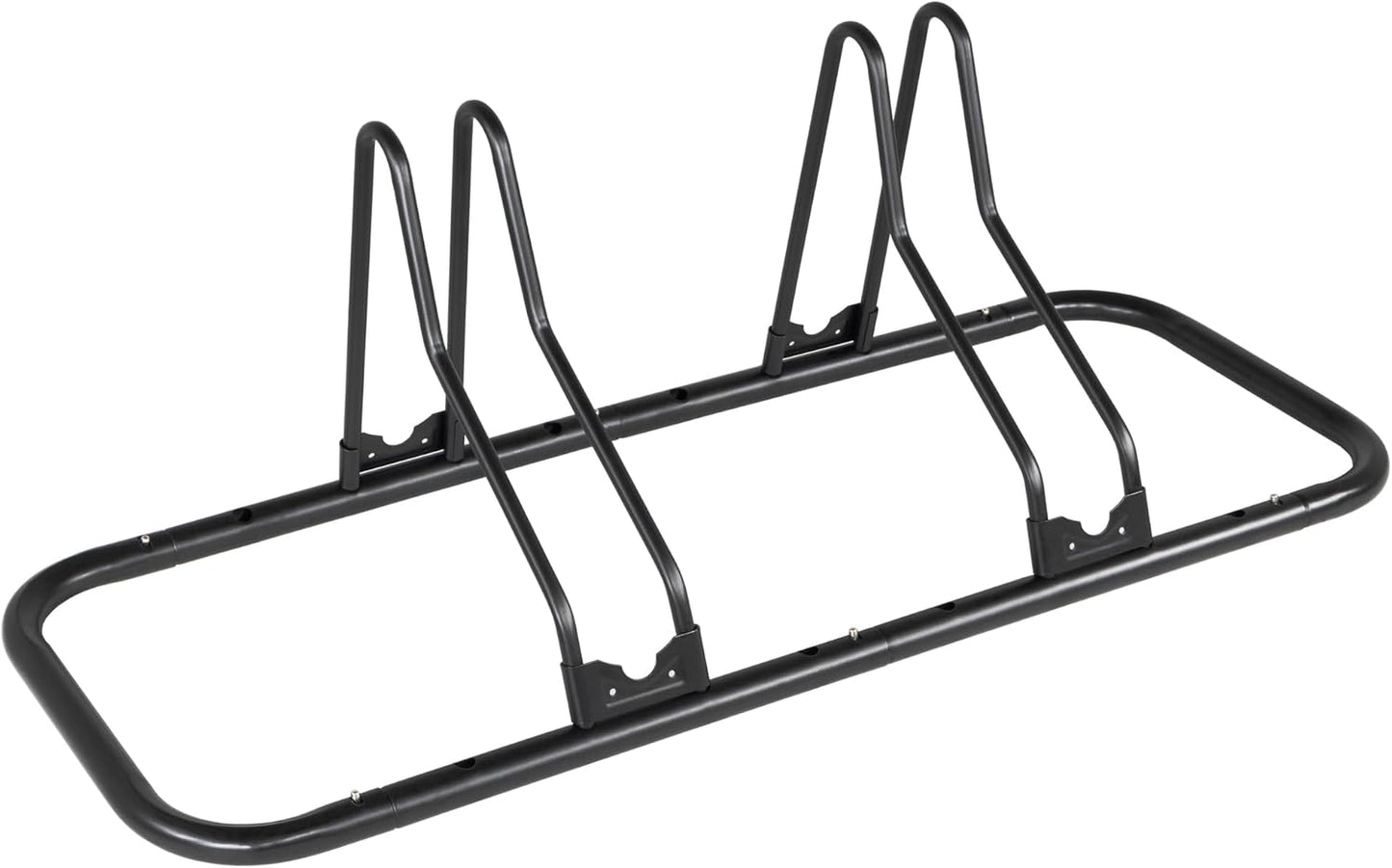 CyclingDeal Bicycle Floor Parking Rack Stand - for Mountain MTB Road Bike - Indoor Home Garage Storage - Upgraded 2 Bikes