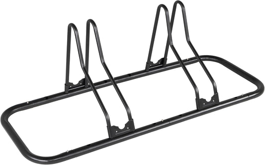 CyclingDeal Bicycle Floor Parking Rack Stand - for Mountain MTB Road Bike - Indoor Home Garage Storage - Upgraded 2 Bikes