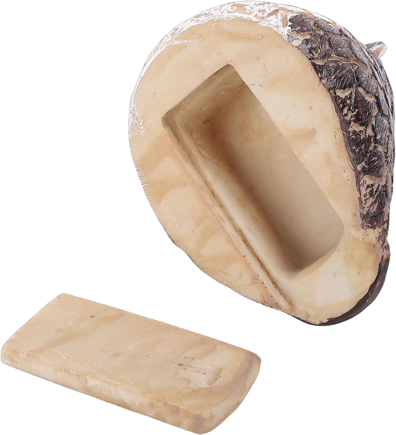 Faux Owl House Decorative Spare Key Hider, Key Hider Resin Weather Water Proof Things Hiding Holder Safe Storage Box Aesthetic Owl Lawn Ornament for Indoor Garden Yard Patio
