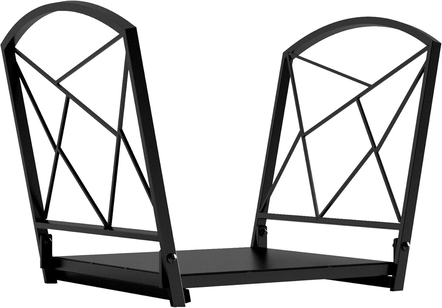 Fire Beauty Firewood Log Rack, Iron Wood Lumber Storage Holder for Fireplace, Heavy Duty Log Storage Bin for Firepit Stove Accessories