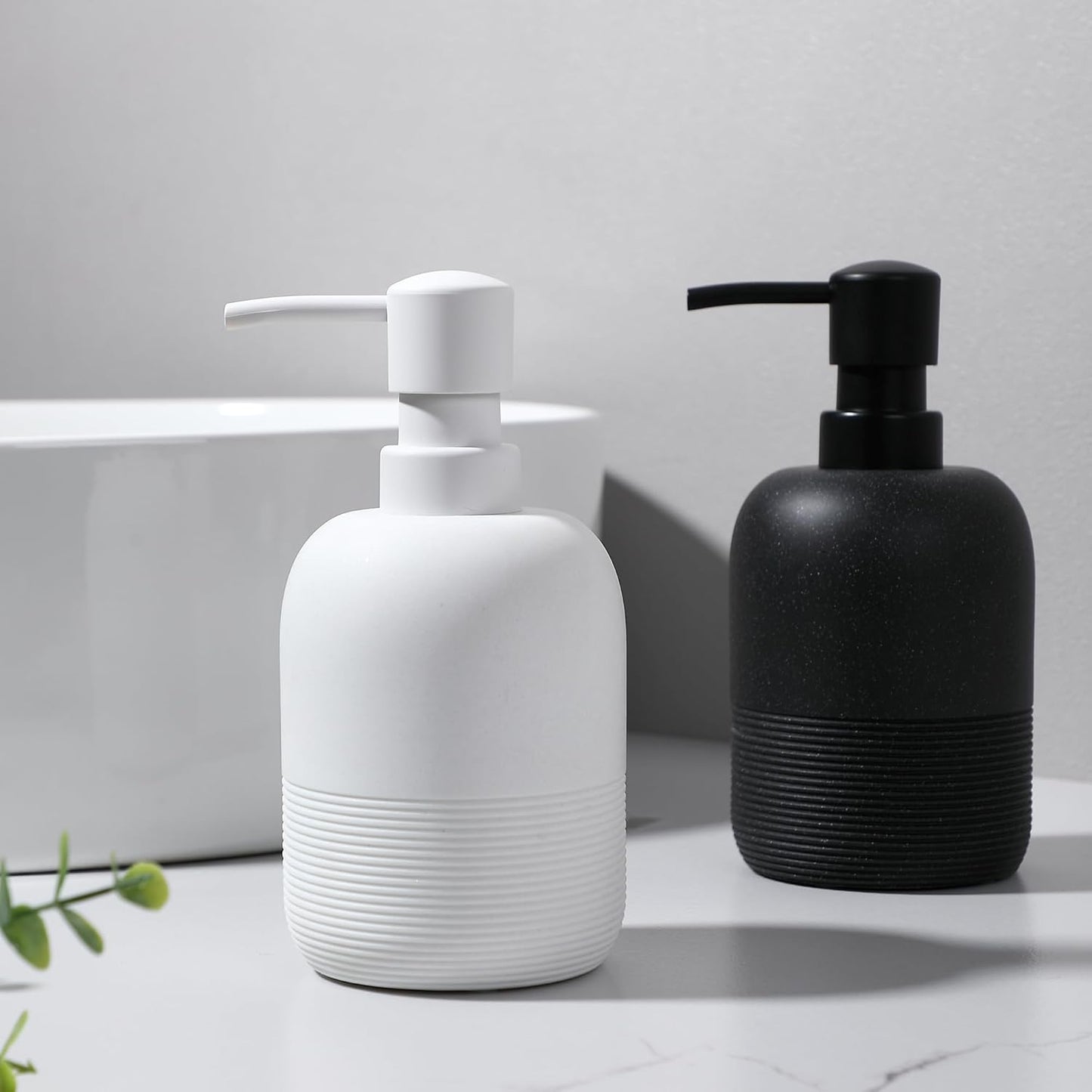 Soap Dispenser White,Hand Soap Lotion Dispenser for Bathroom Countertop,Soap Dispenser for Kitchen.