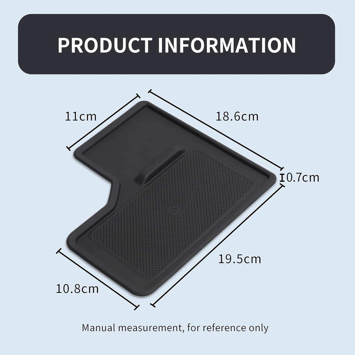 smabee Center Console Wireless Charging Protective Mat for 2024 2025 Toyota Land Cruiser Prado 250 J250 LC250 Accessories Silicone Non-Slip Pad Anti-Dust Liner Interior Black (Left-Hand Drive)